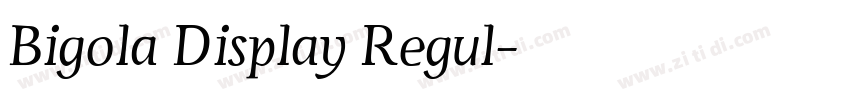 Bigola Display Regul字体转换